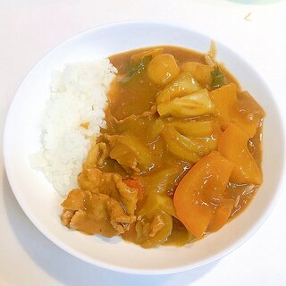 パプリカと青梗菜の☆具沢山カレーライス